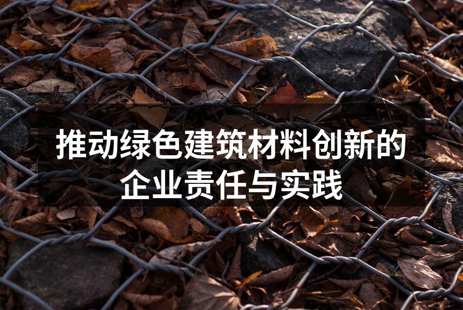 绿色建筑材料的创新产品展示
